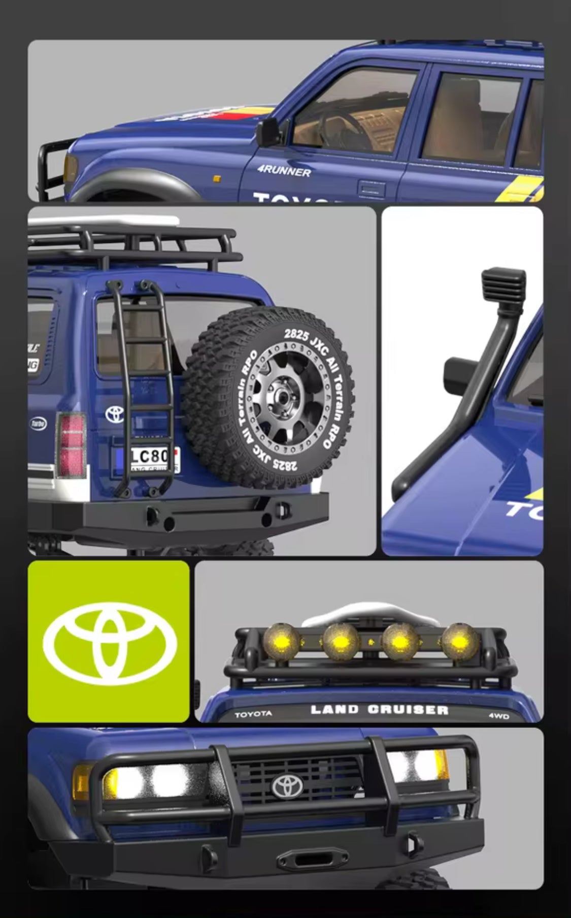 1:12 Scale JXC5826 Land Cruiser LC80 RC Crawler