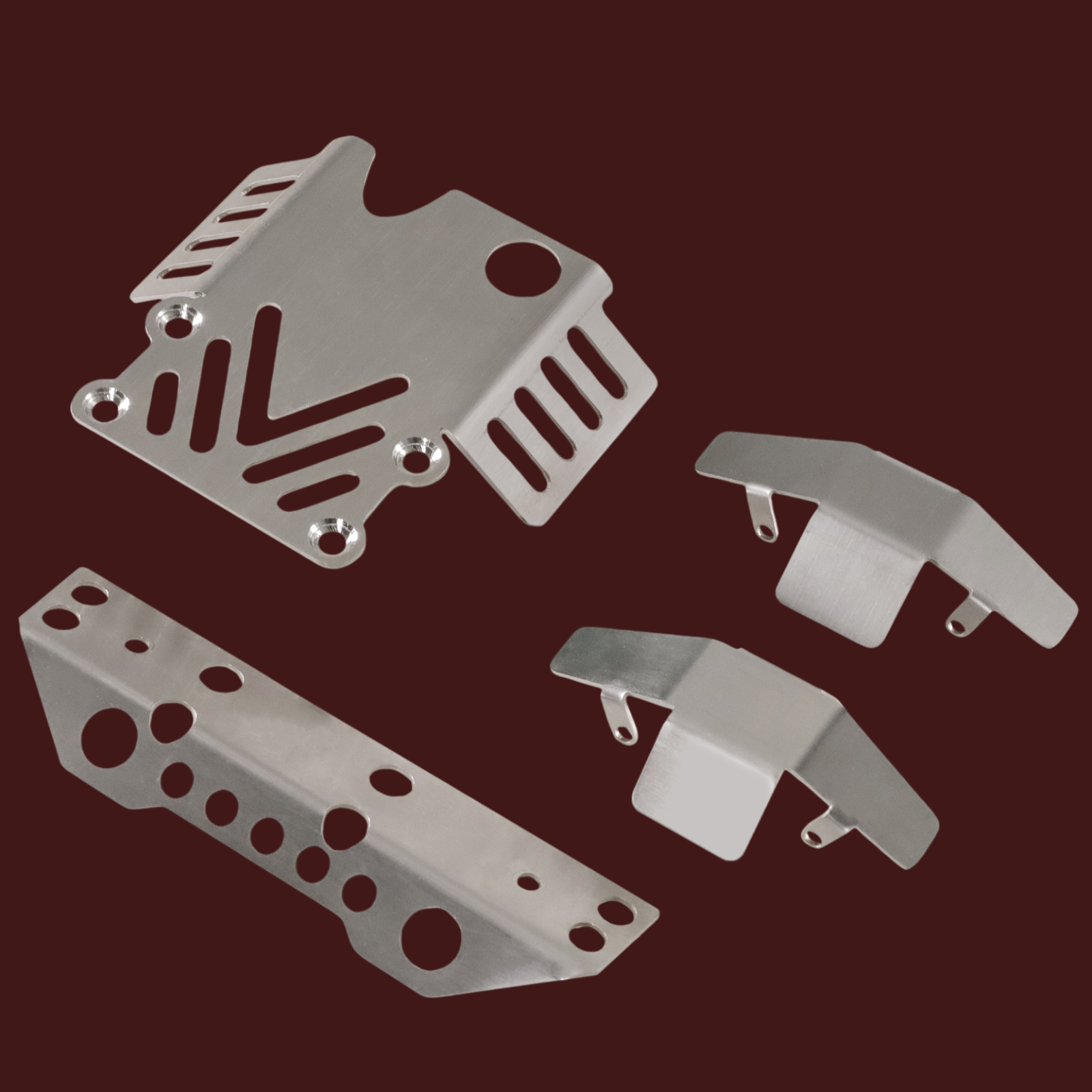 MJX H12Y/H12Y+ Stainless Steel Chassis Skid Plate & Armor Protection Kit