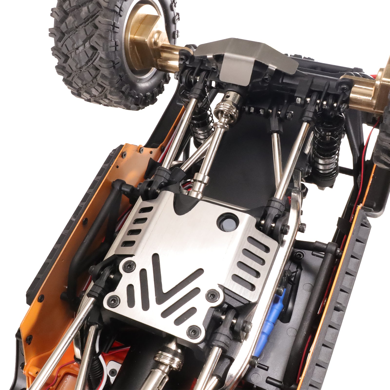 MJX H12Y/H12Y+ Stainless Steel Chassis Skid Plate & Armor Protection Kit