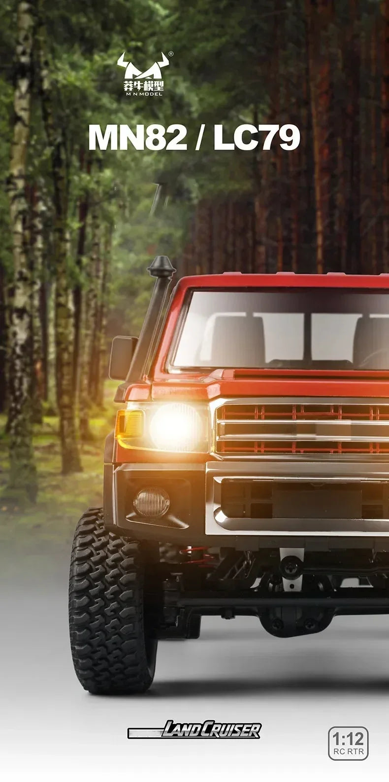 1:12 Scale MN82 Land Cruiser LC79 RC Crawler
